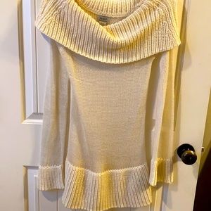 Cream color off the shoulder sweater.